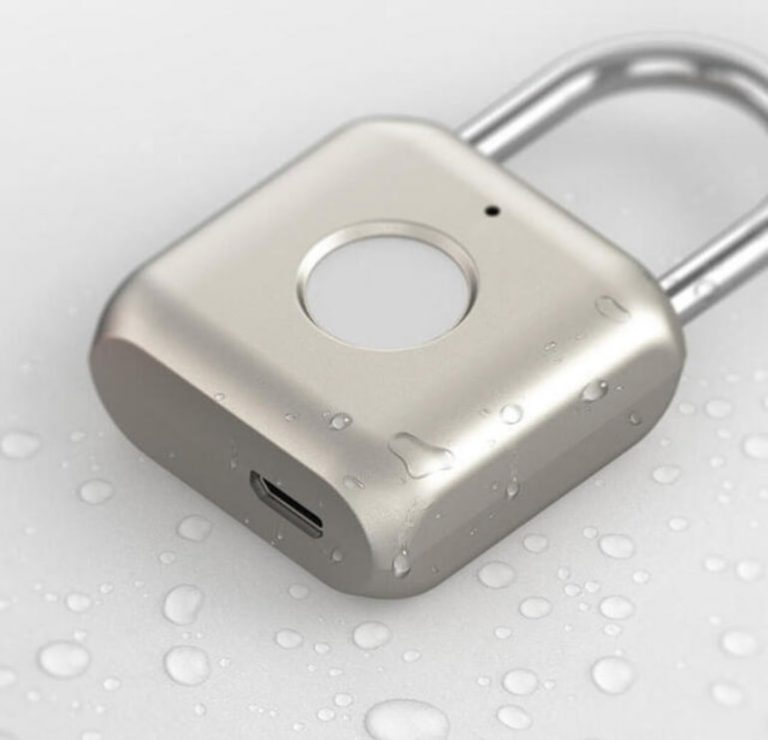スマート南京錠 elinksmart 指紋認証 鍵 ロック 大きなロック IP65防水